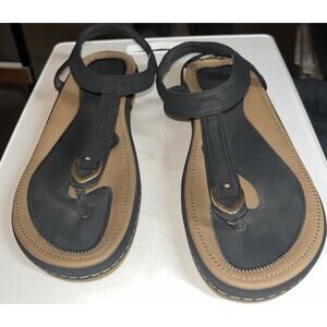 Womens Sandals Summer Flat: Dressy Casual T-Strap Flip Flop Thong..42 Eu. U.S.10